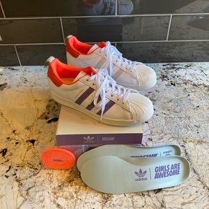 Adidas Superstar Girls Are Awesome size 8